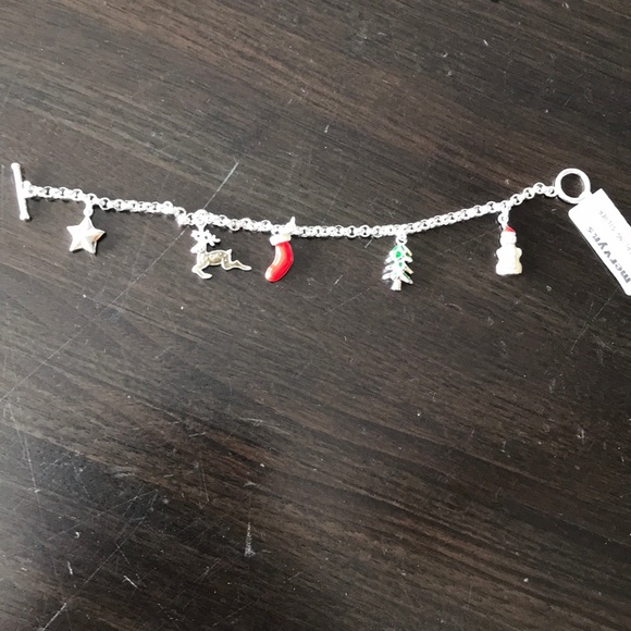 Christmas charm bracelet sterling silver - Picture 1 of 4
